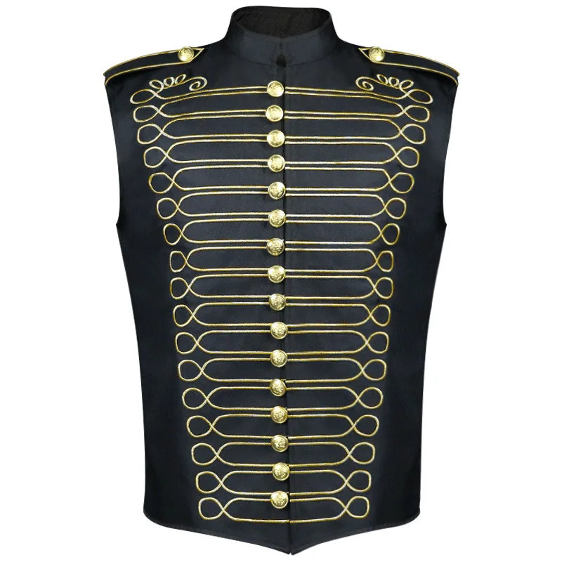 Halloween New Medieval Punk Men's Jacket Coat Military Drum Set Coat Clothing Tailcoat