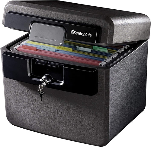 Black Fireproof Safe With Key Lock 14.3X15.5X13.5 HD4100