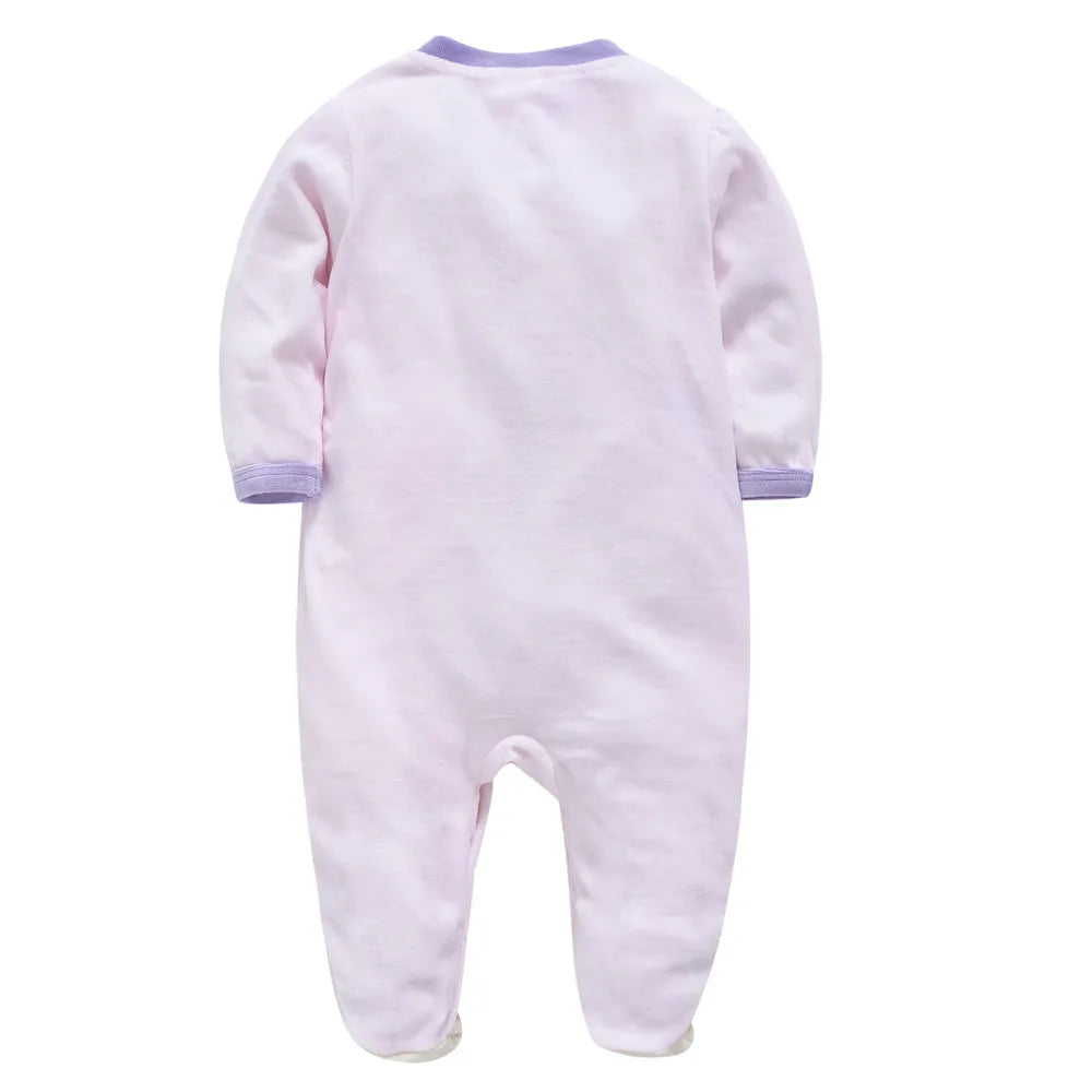 Kavkas Baby Girls Clothes Long Sleeve Cotton Winter Warm Romper Bear Solid Newborn Cute Baby Clothing Boy Girl Pajamas