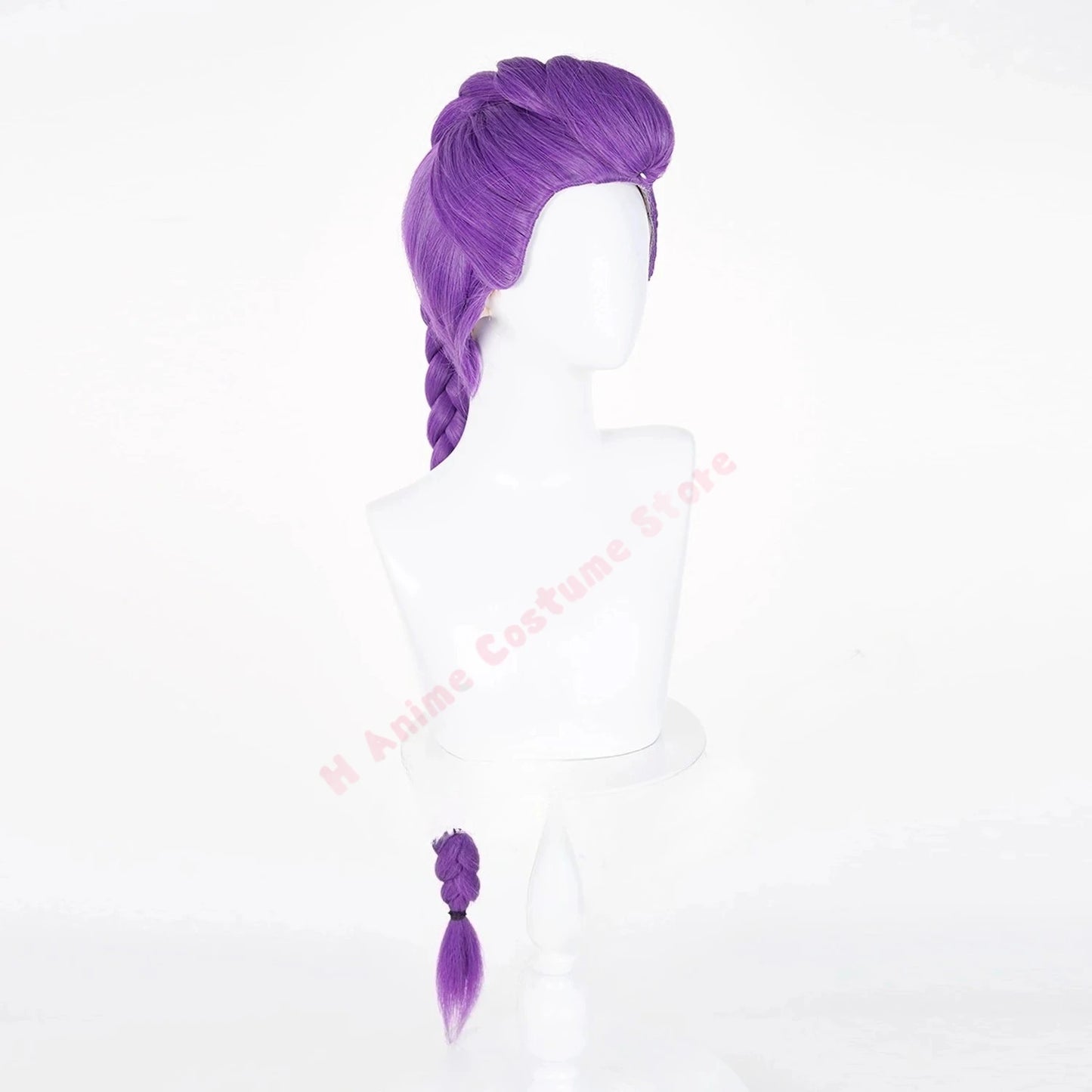 Rumi Cosplay Wig Movie KPop Demon Hunters Purple Braid Long Hair Heat-resistant Fiber Hair + Wig Cap Halloween Girls Women