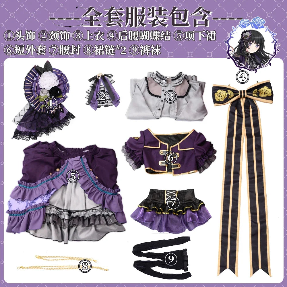Anime BanG Dream! Rinko Shirokane  Cosplay Costume Uniform Halloween Carnival Party Christmas Play Role Clothes Clothing