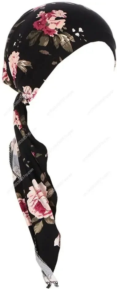 Pre-Tied Bandana Turban Hat Chemo Cancer Headscarf Headwraps Headwear for Women Hair Cover Hat