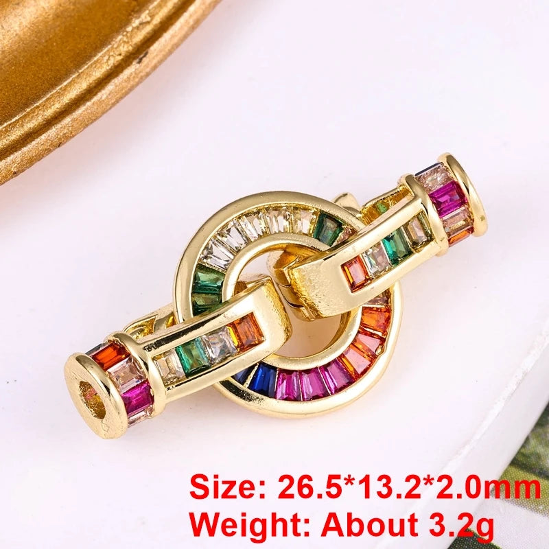 Juya 18K Gold Plated Baroque Pearls Connector Fastener Clasps DIY Jewelry Making Accessories Women Beads Lock Closure Supplies