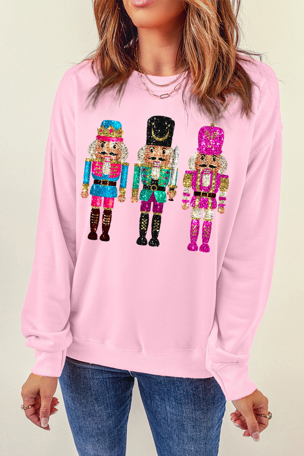 Christmas Nutcracker Drop Shoulder Sweatshirt