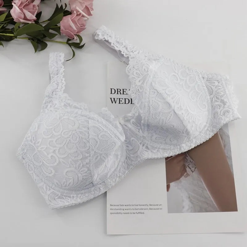 Beauwear Women Plus Size Ultra Thin Bras Embroidery Lingerie Female Unlined Floral Intimates 75F 75E 80E 85E 85DD 90DD 95E 100E