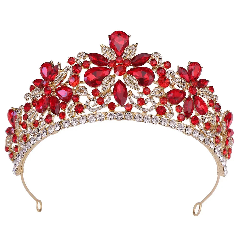 Baroque Crystal Crown Tiara For Women Bride Rhinestone Prom Princess Diadem Bridal Wedding Hair Accessories Jewelry Crown Tiara