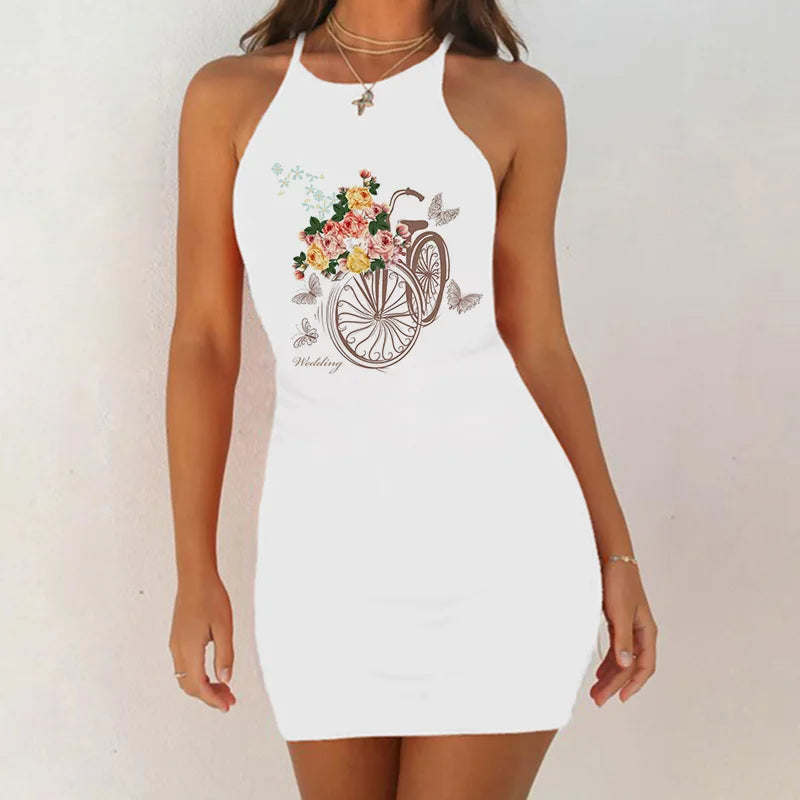 Nightgown Women Kawaii Korean Graphic Nightdress Plus Size Night Dress Sexy Sleepwear Slim Pack Hip Sleeveless Sleepshirts