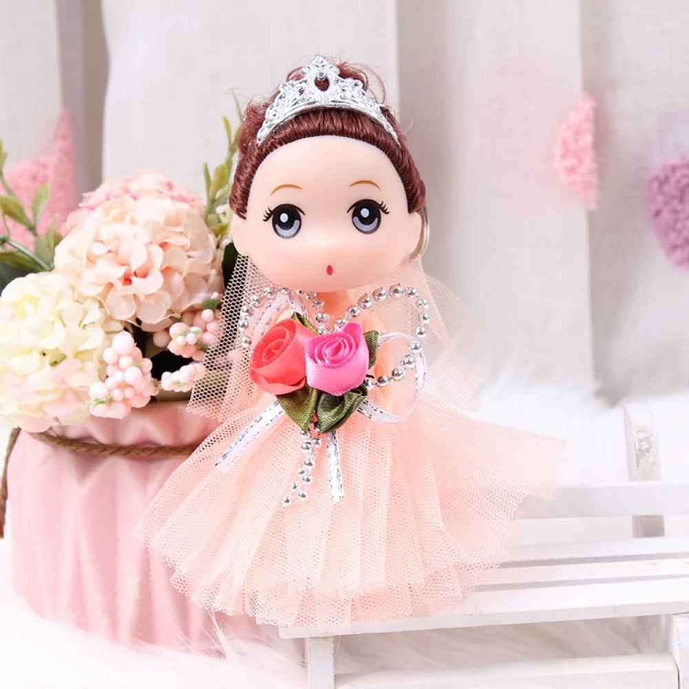 12 Cm Big Eyes Princess BJD Doll Korean Makeup Look Movable 12cm Bjd Doll Fine Clothes Cartoon Face Wedding Dress Mini Girl Toy