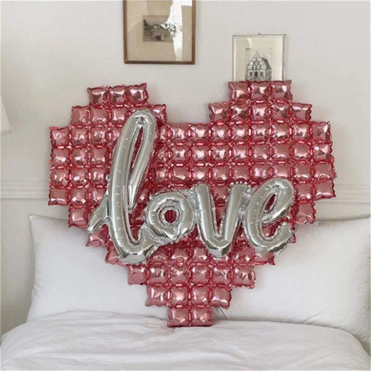 Heart Shaped Background Wall Foil Balloon Love Letter Balloons for Wedding Party Happy Valentines Day A