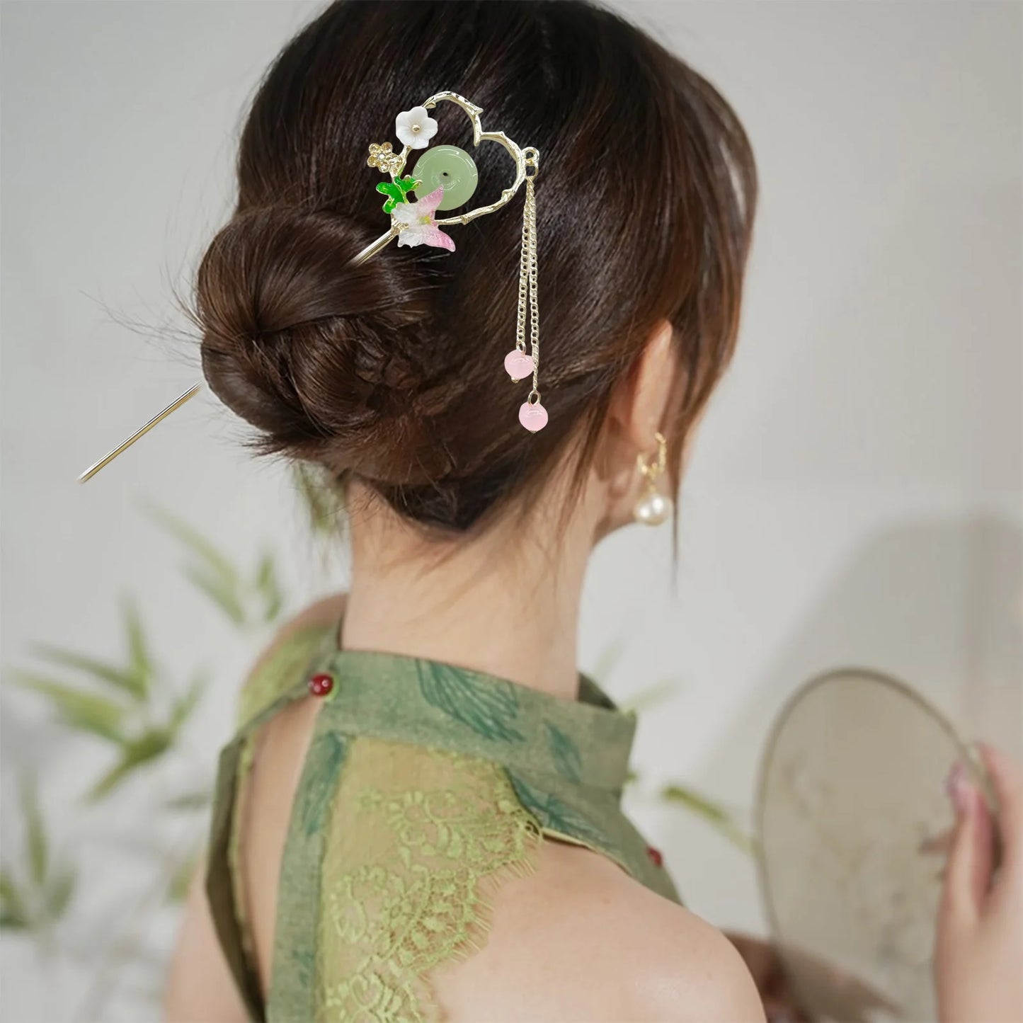 Ancient Chinese Style Hair Sticks Crystal Hairpin Chopsticks For Women Pearl Pendant Hair Clasp Forks Ancient Headpiece Gift