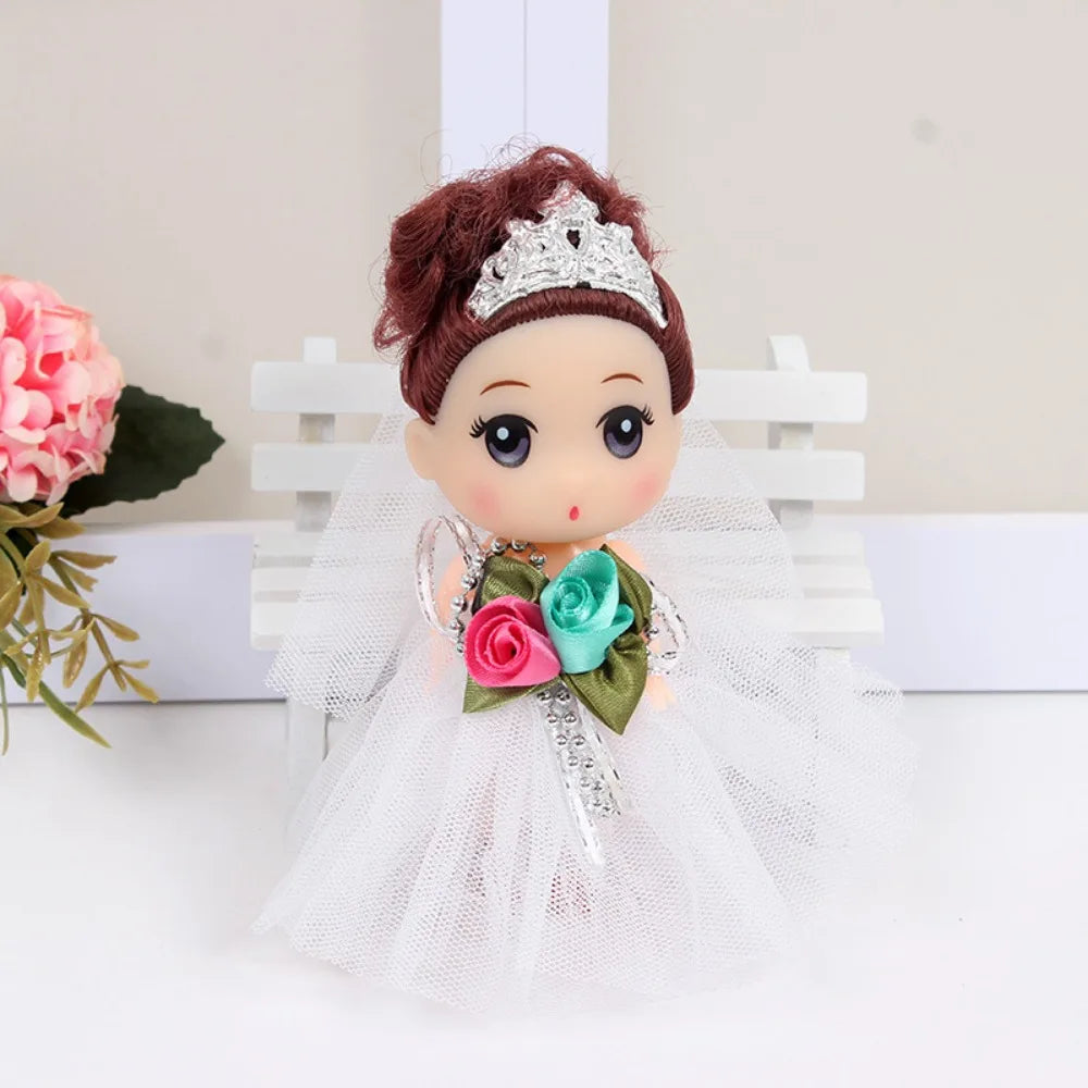 12 Cm Big Eyes Princess BJD Doll Korean Makeup Look Movable 12cm Bjd Doll Fine Clothes Cartoon Face Wedding Dress Mini Girl Toy