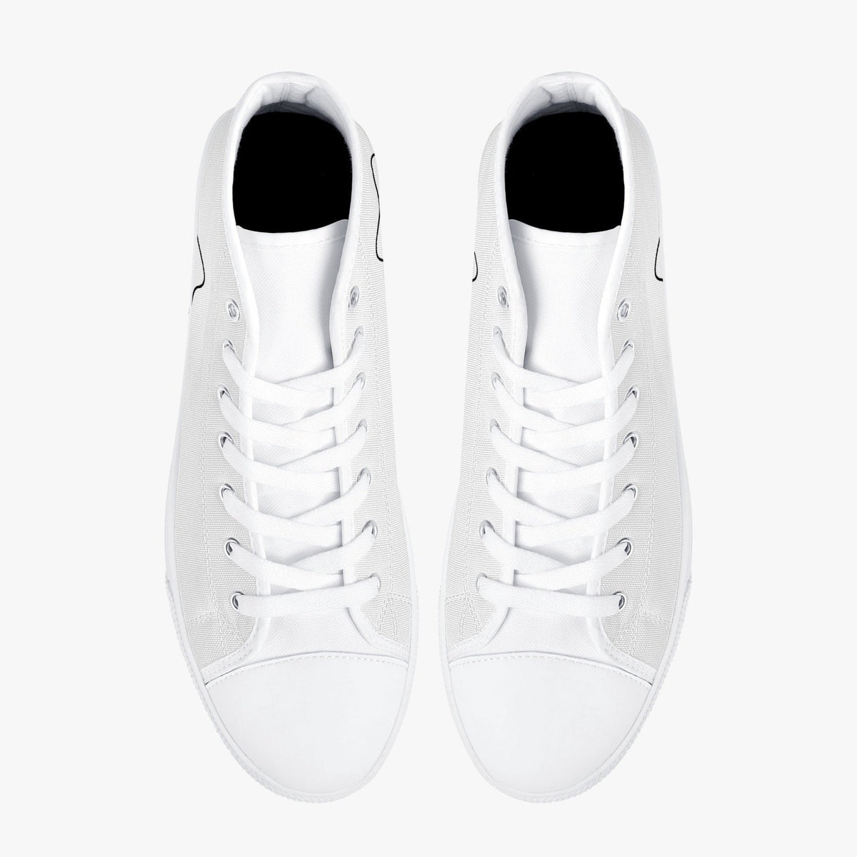 Jacki Easlick Lux Egg Classic High-Top Canvas Sneakers - White/Black