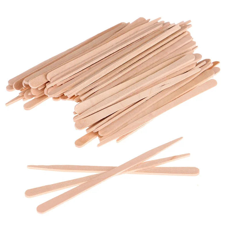 50/100Pcs Wooden Body Hair Removal Sticks for Woman, Wax Waxing, Disposable Sticks, Beauty Toiletry Kits, Wood Tongue Depressor