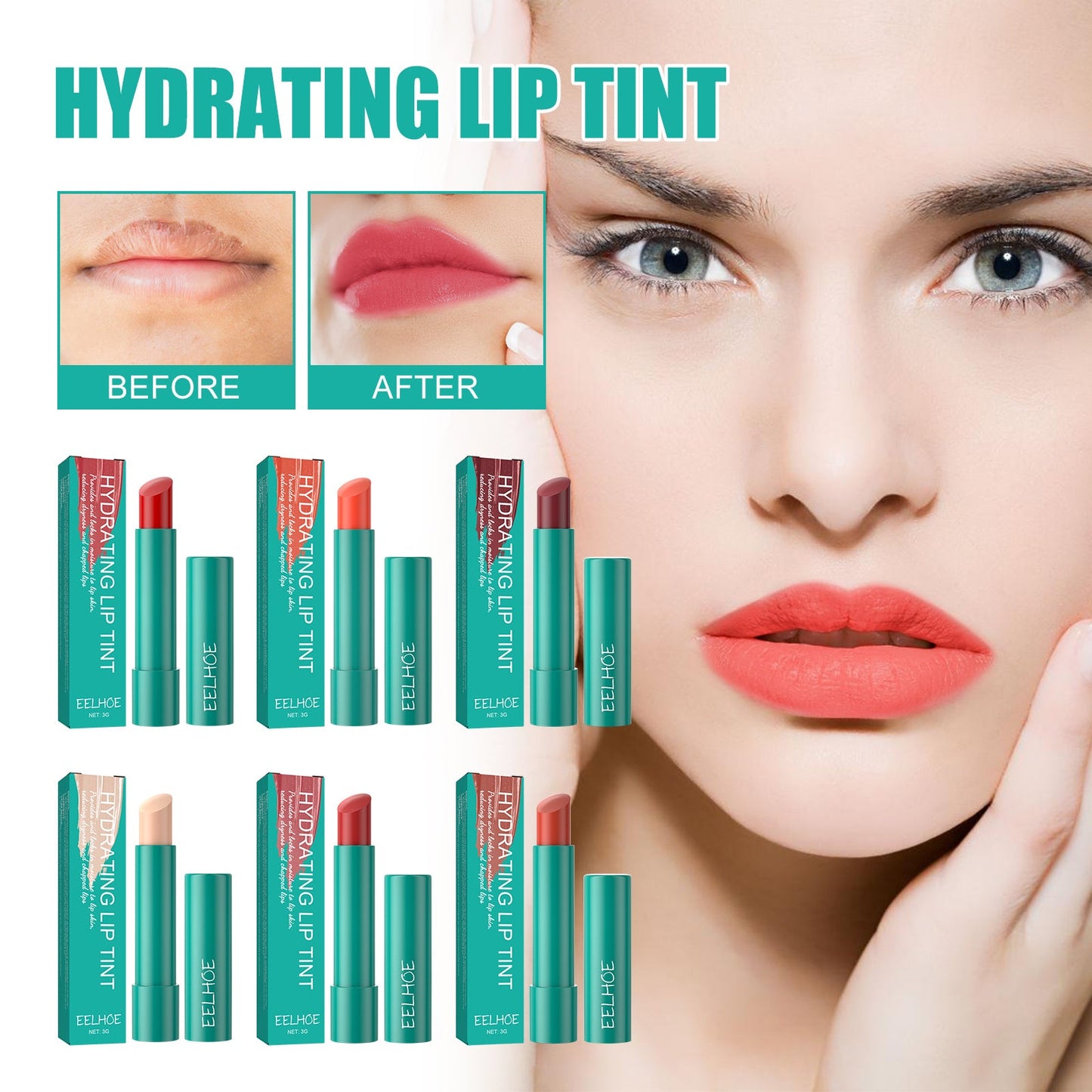 Eelhoe Moisturizing Lip Gloss, Reduce Lip Lines, Dry, Cracked, Dead
