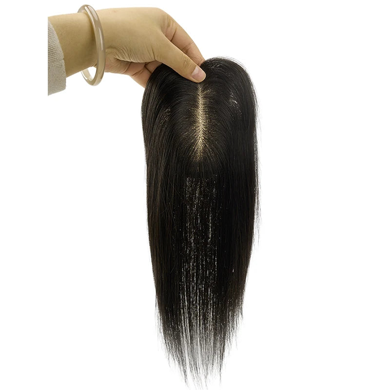 Clip in Women Human Hair Wigs Silk Base Human Hair Toppers Brazilian Human Hairpiece Blonde Hair Toupee Natural Hair System