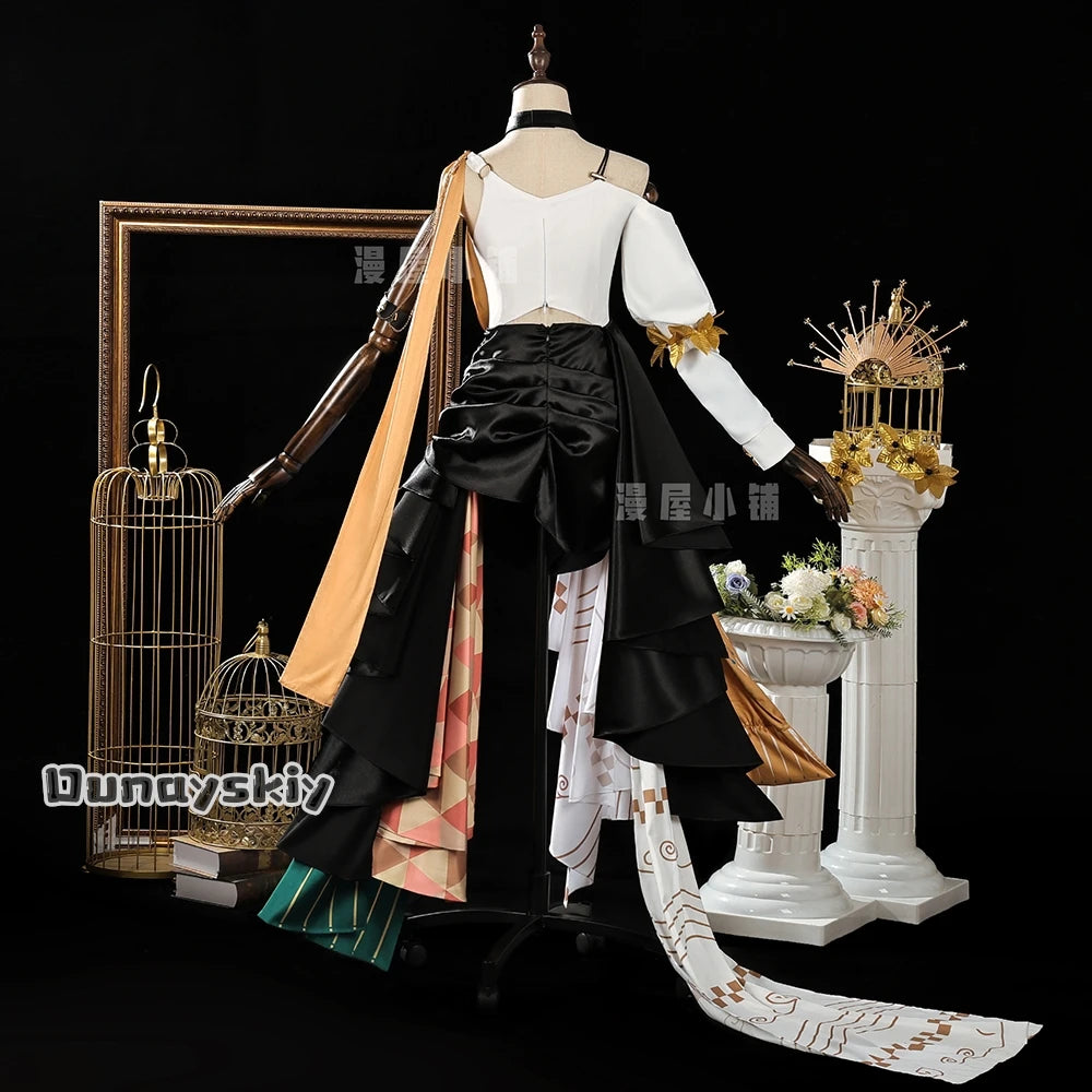 Muelsyse Cosplay Game Arknights Costume Muelsyse New Skin Long Dress Wig Shoe Suits Halloween Women Uniform For Role-playing