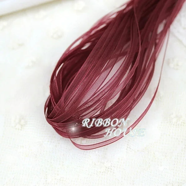 (40 meters/pack) 1/4''(6mm) Organza Ribbons Wholesale Gift Wedding Christmas Decoration Wrapping ribbons Handmade DIY