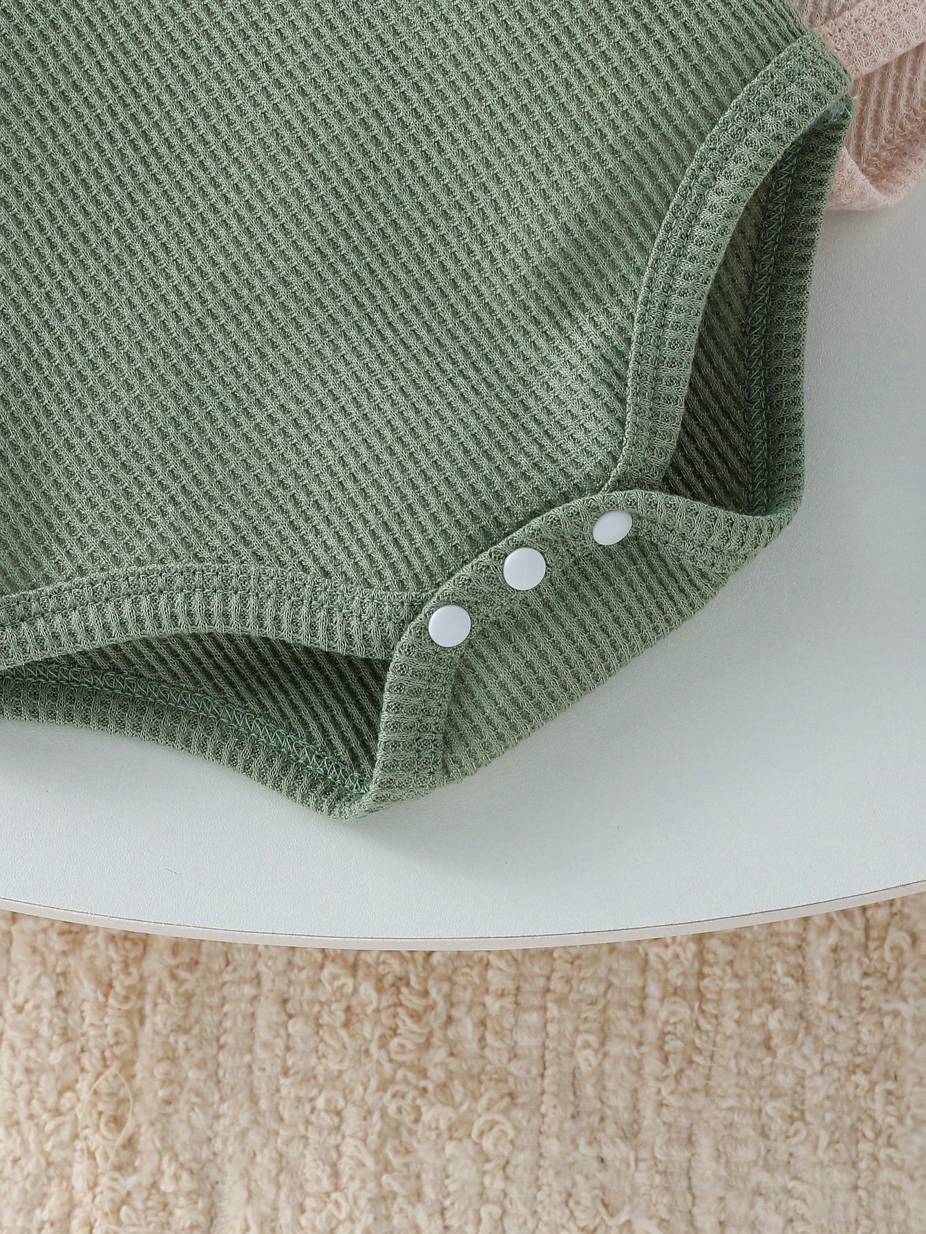 4Pcs/ Baby Boys Four Seasons Fashion  Waffle pattern Short Sleeve Bodysuits For 0-1Y Casual Daily Wear Romper Clothes Jumpsuit