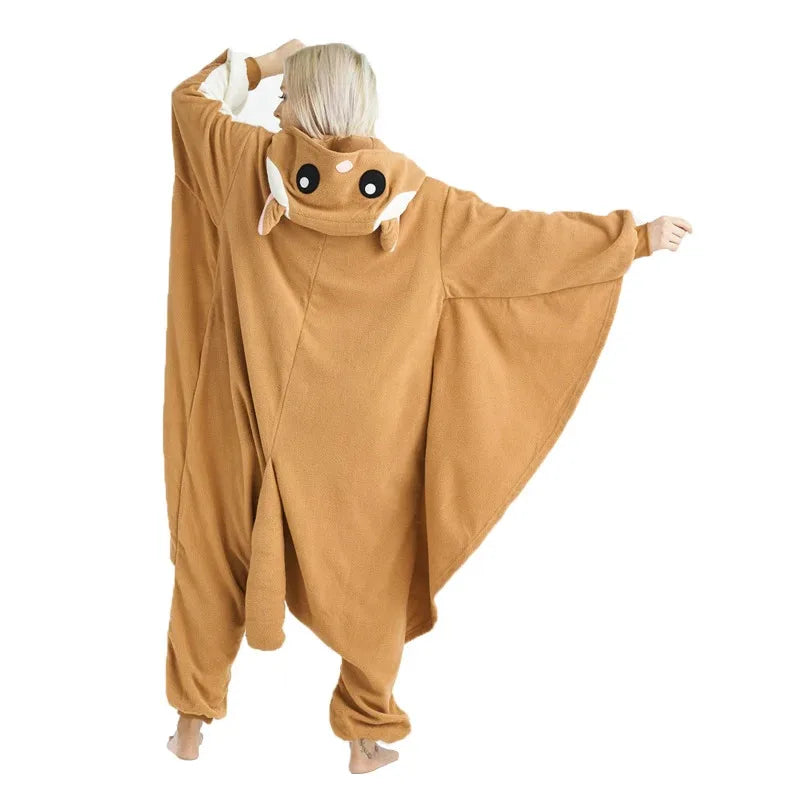 Kids Funny Cartoon Cosplay Onesie Baby Animal Halloween Pajamas Boys Girls Cute Flying Squirrel  Kigurumi