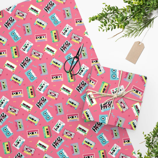Cassette Tape Retro Wrapping Paper