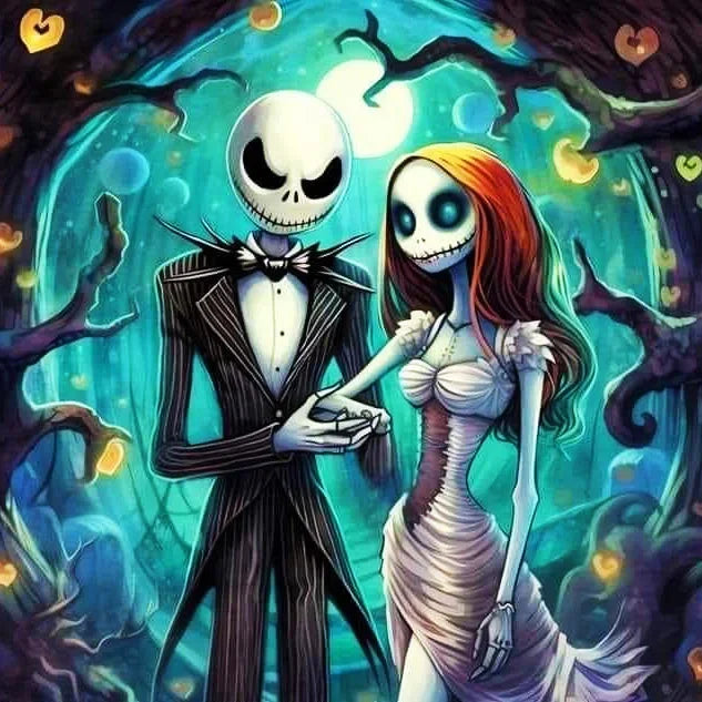 Disney 5D Diamond Embroidery Jack Rhinestone Pictures Painting Cartoon Full Drill Mosaic Nightmare Before Christmas Holiday Gift