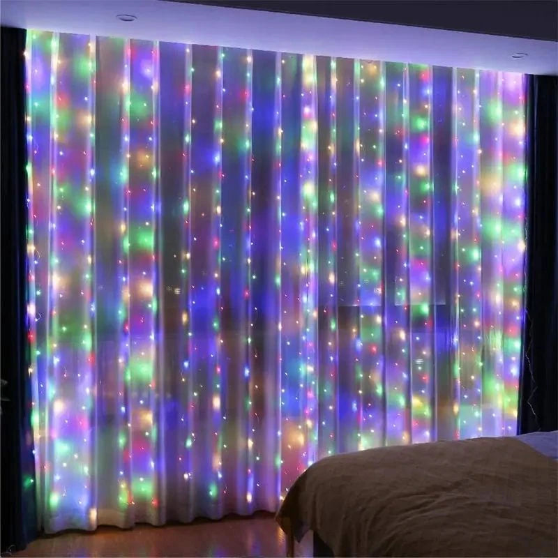 3/6M LED Lights String Fairy Decoration USB Plug Holiday Curtain Lamp 8 Mode for Home Garden Christmas Party New Year Wedding