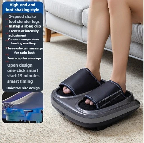 Foot Massager Shiatsu Kneading Deep Tissue Relax Heated Roller Calf Pain Relief Fatigue Muscles Vibrator Machine Health Relief