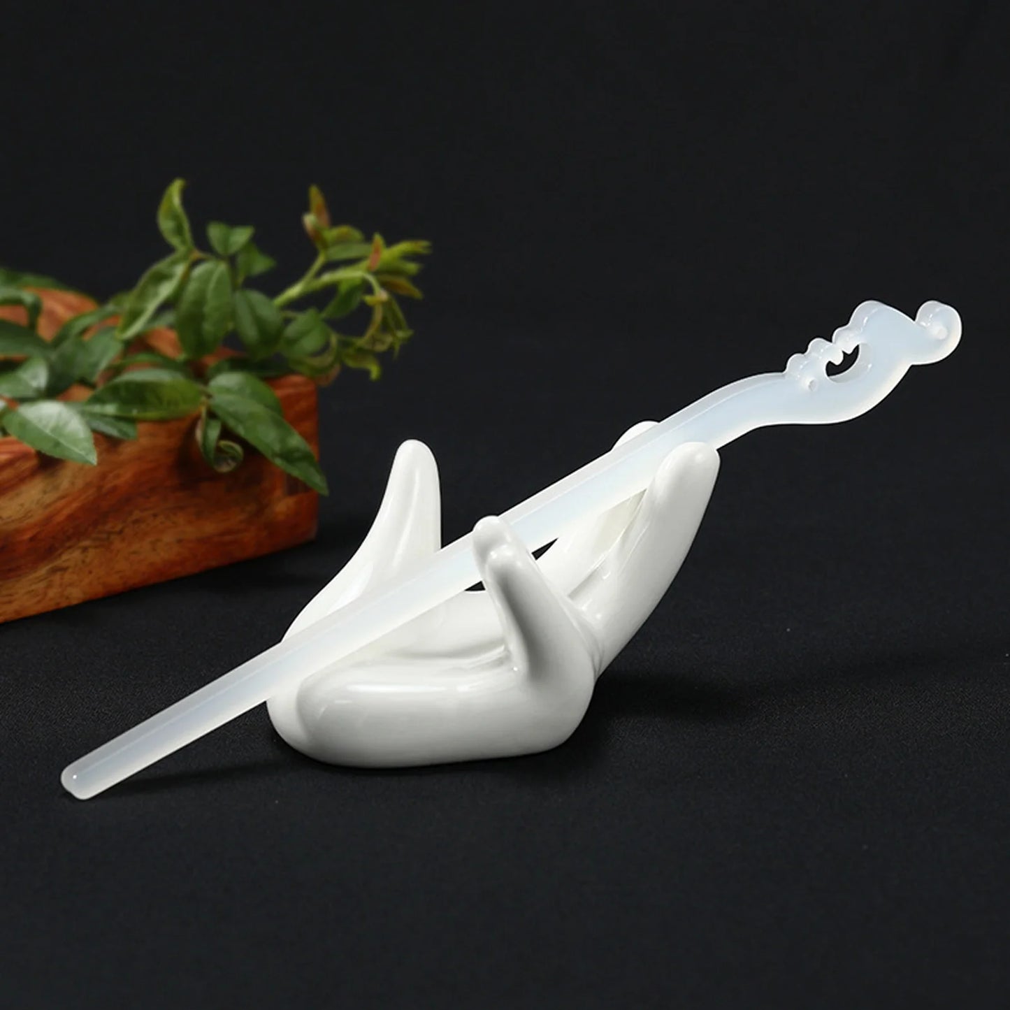 Vintage French Hair Stick Acetate Acid Hair Pin Side Clips Women Girls Ponytail Holder Hair Accessories DIY Retro Hairstyle Tool