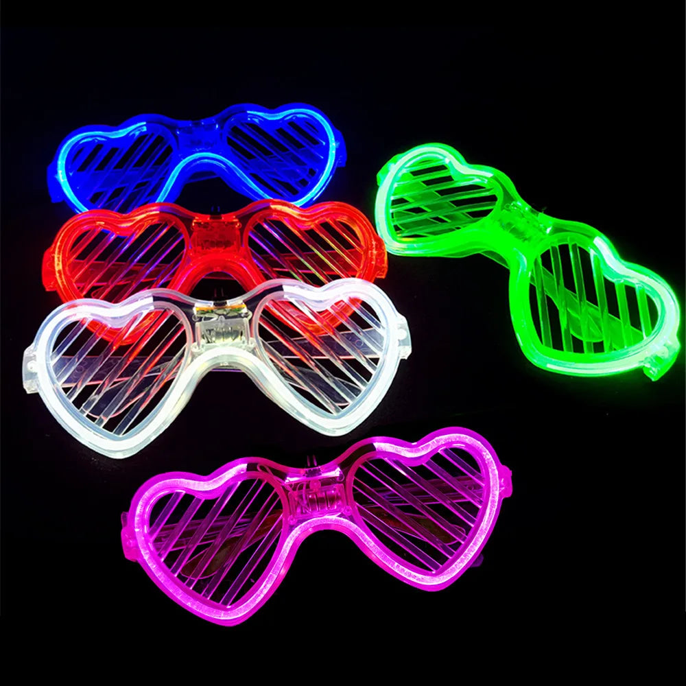 5/10/15/20/30 Pcs Led Neon Party Glasses Light Up Sunglasses Glow in the Dark Glasses for Kids Adults Party Supplies