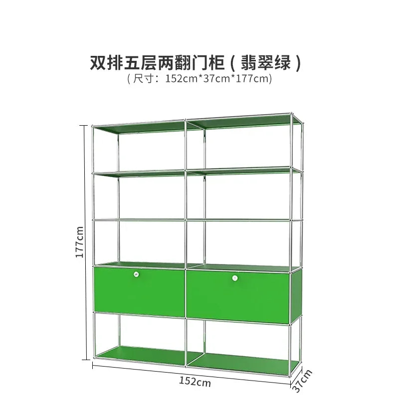 b7+  Nordic medieval cream wind small apartment display cabinet stainless steel module furniture decorative cabinet