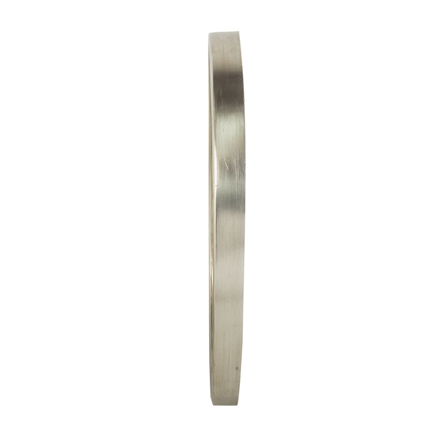 Round Sculpted Silver Wall Mirror with Beveled Glass, 31.3 in