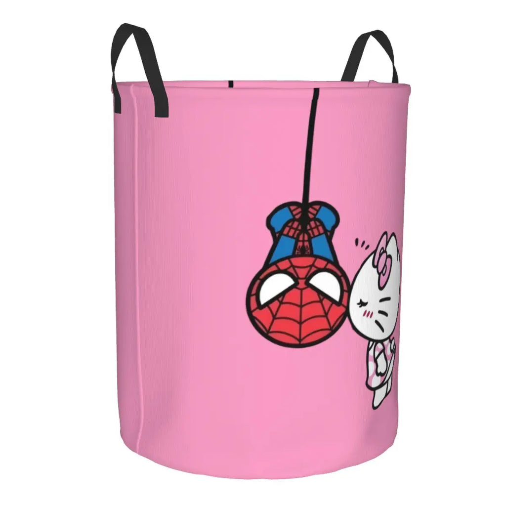 Custom Hello Kitty Laundry Basket Collapsible Large Clothes Storage Bin Cartoon Character Baby Hamper