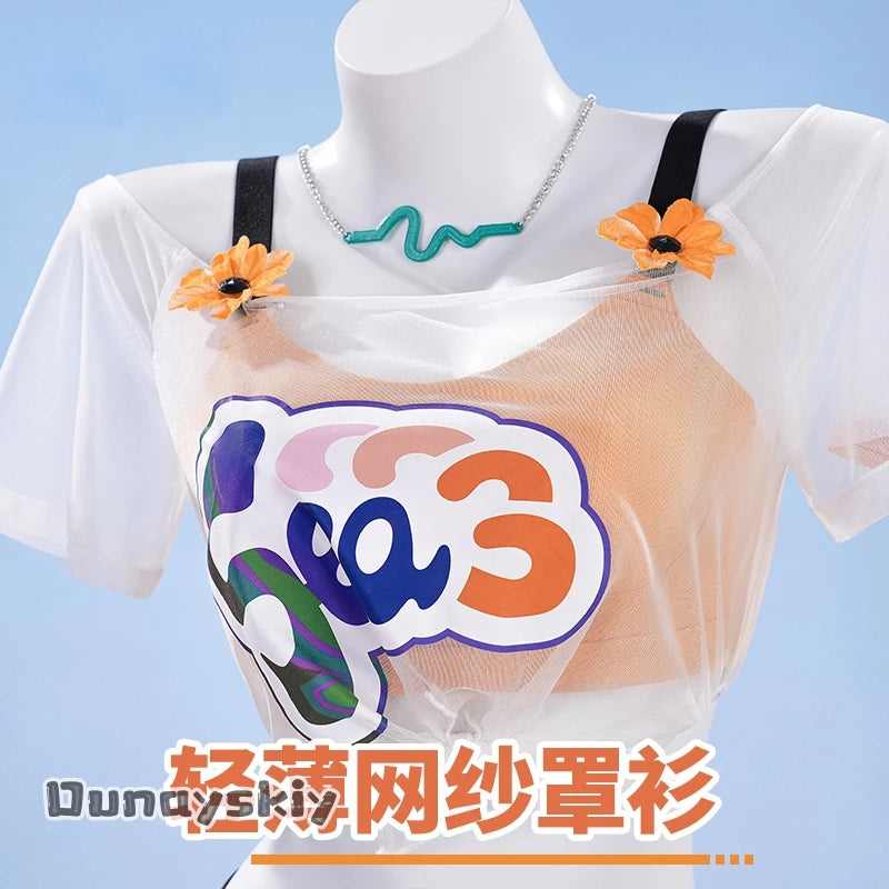 Zenless Zone Zero Belle Cosplay Costume zzz Belle Swimsuit Summer Outfit Hat Shorts Bikini Girls Disguise for Adult Women xs-2xl