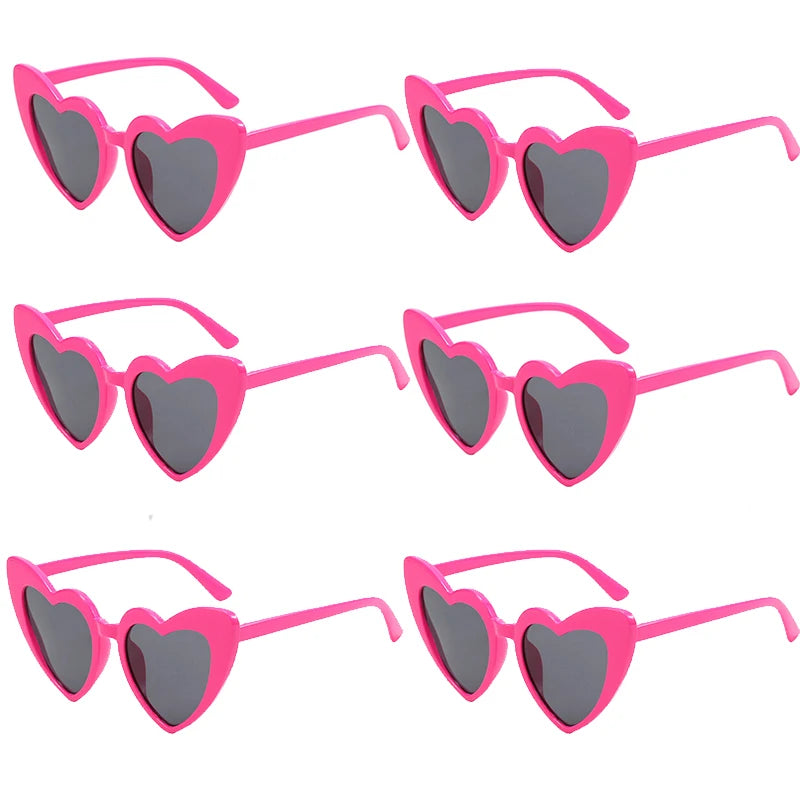 Heart Shaped Sunglasses for Women Retro Cat Eye Sunglasses Wedding Engagement Decoration Shopping Traveling Party Accessories