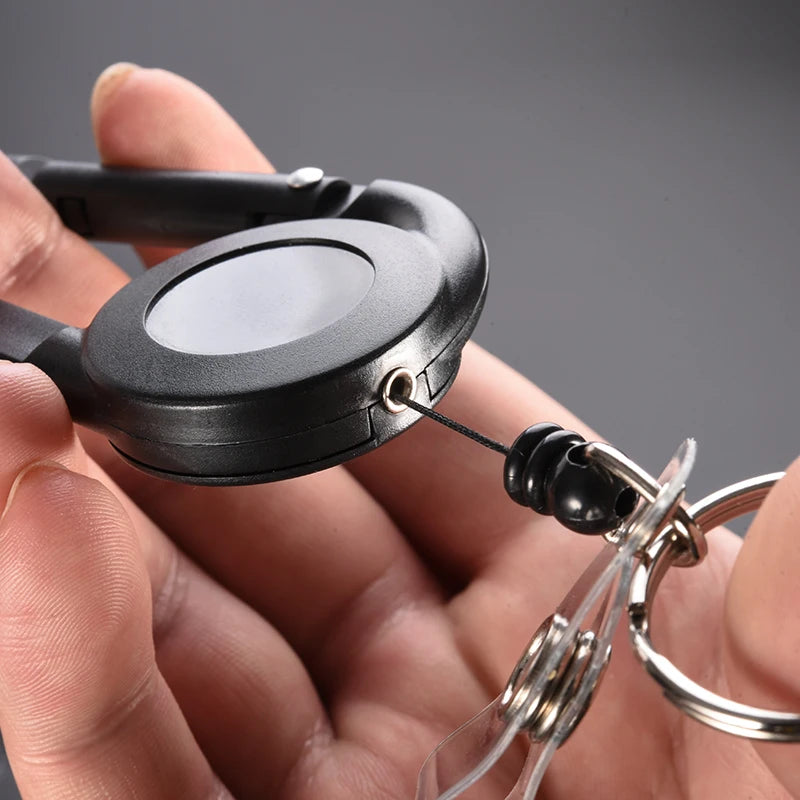 Kevlar Fiber Rope Camping Telescopic Burglar Chain Key Holder Tactical Keychain Outdoor Key Ring Return Retractable Key Chain