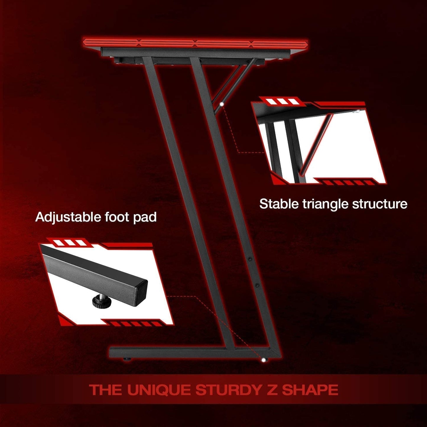 L Shaped Gaming Desk With Monitor Riser 51 Inch Corner Desk