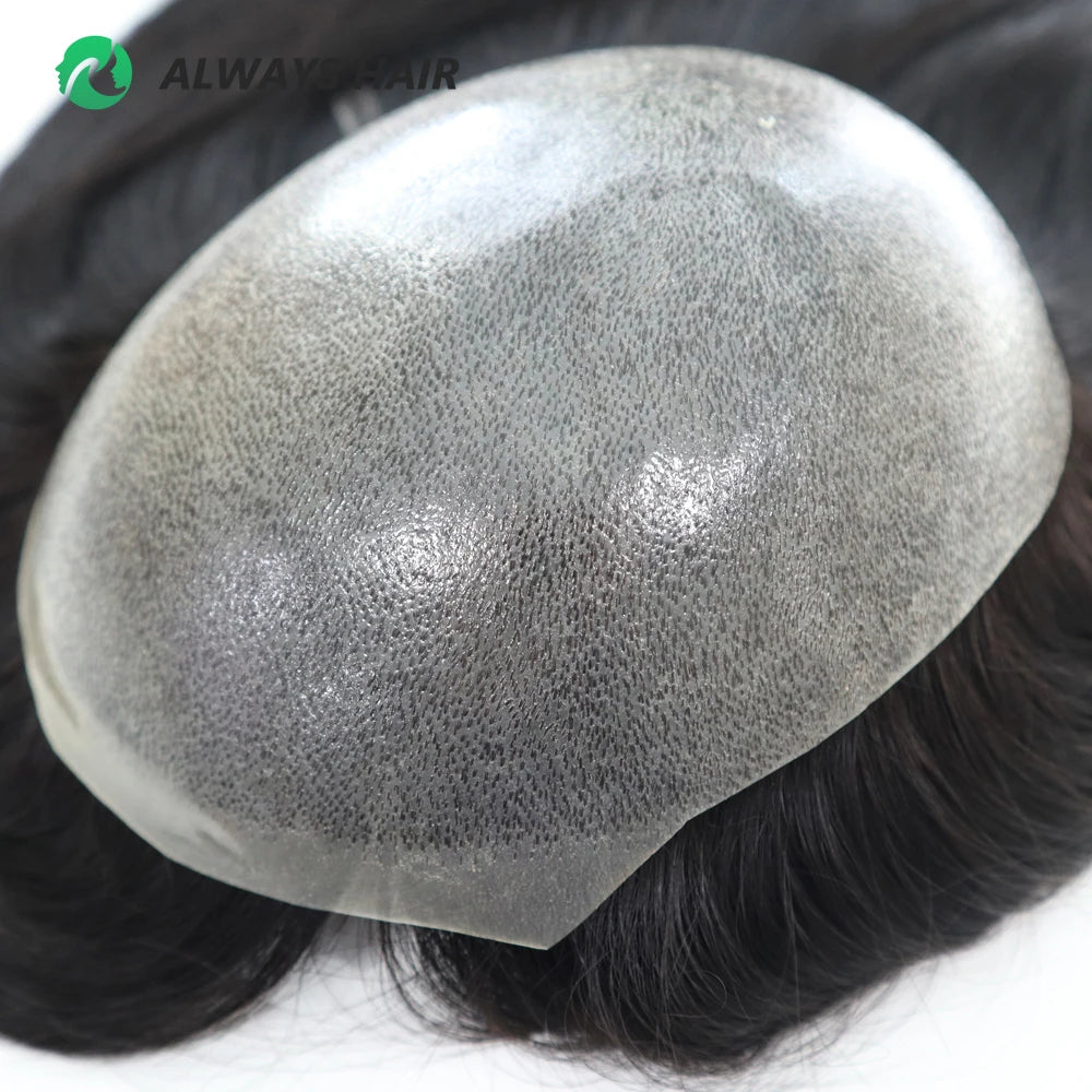 TP22INJ - All Injected Polyskin Hair Topper Chinese Culticle Remy Hairpieces for Women 14" 16" Toupee Women