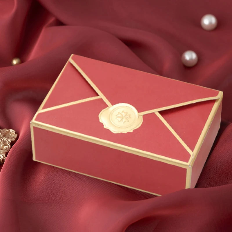 50Pcs Envelope Shape Candy Box Chocolate Gift Box Packaging for Guests Baby Shower Wedding Favor Gift Treat Boxes Party Decor