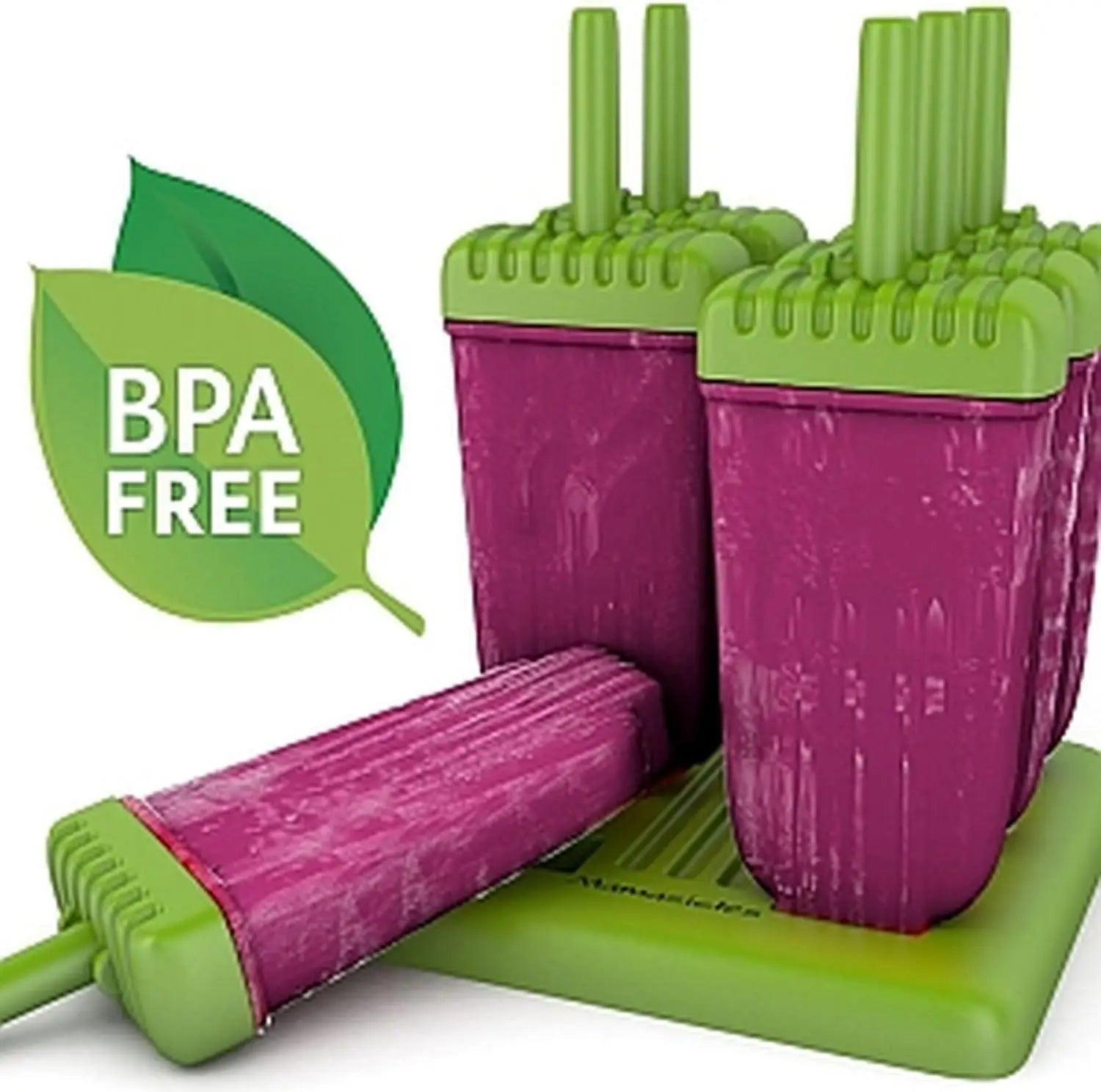 BPA-Free Popsicle Molds, 6 Pcs, Reusable, w/Sticks, Funnel & Brush.