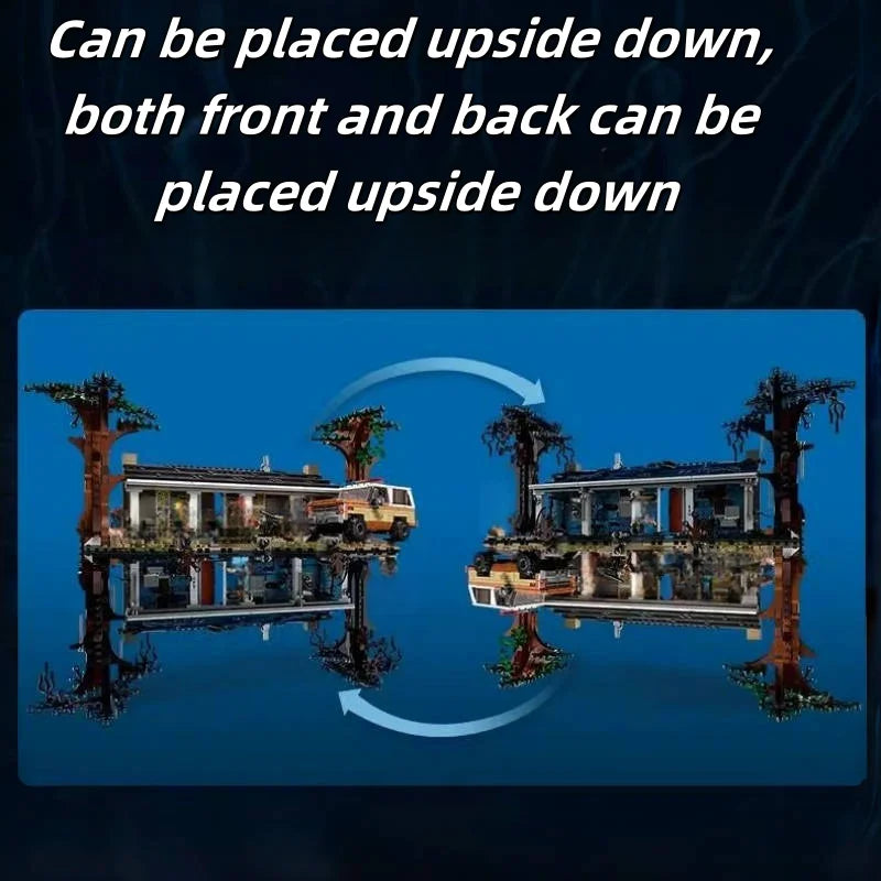 2287 pieces of classic American drama Strange Story [Upside Down the World] House Building block set, adult Christmas gift