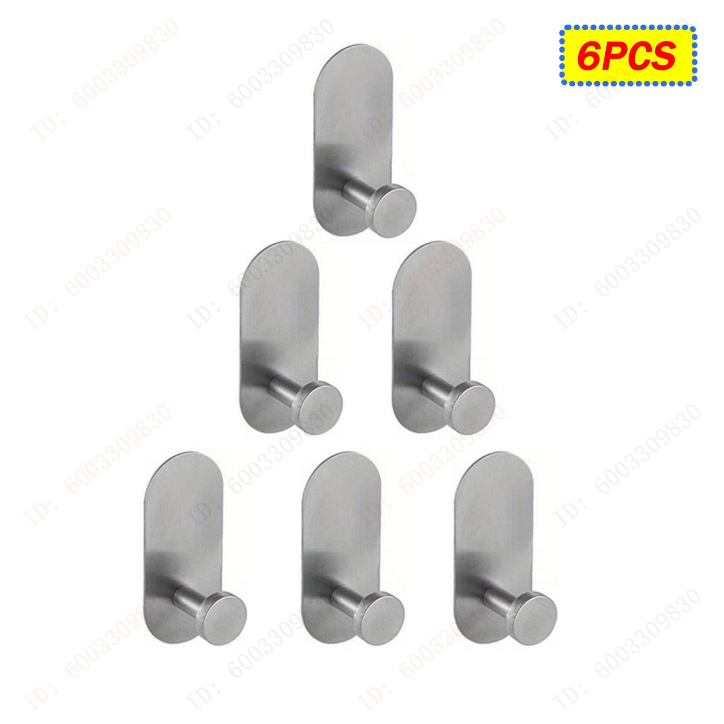 6/3PCS Strong Adhesive Wall Hooks,Self-adhesive Hooks,Towels Hanger Hook,Coat Hanging Rack,Key Holder,Bathroom Accessories