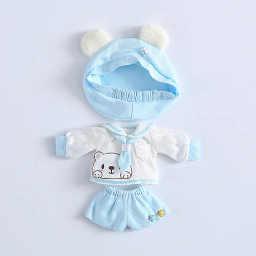 Baby Clothes Top + Hat + Pants/Skirt For 1/12 BJD,Ob11,Molly, Gsc,Body9 Doll Accessories Boys Girls Toys