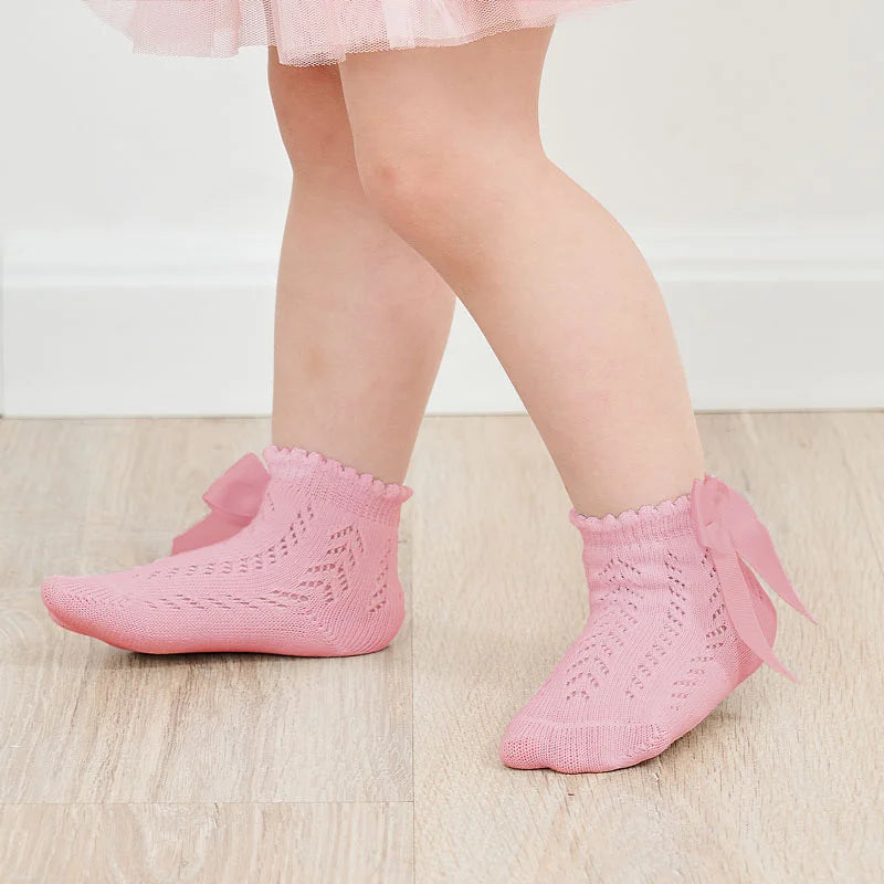 Newborn Baby Summer Mesh Girls Socks Fashion Bow Thin Socks for Girls Infant Clothes Accessories