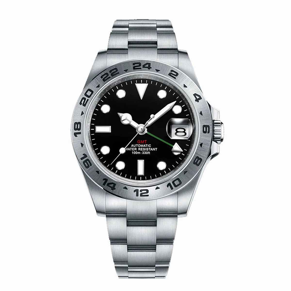 Custom Luxury 39mm NH34 Automatic Mechanical  GMT Watch Full Steel Male Watch Sapphire Luminous Waterproof for Men Reloj Hombre