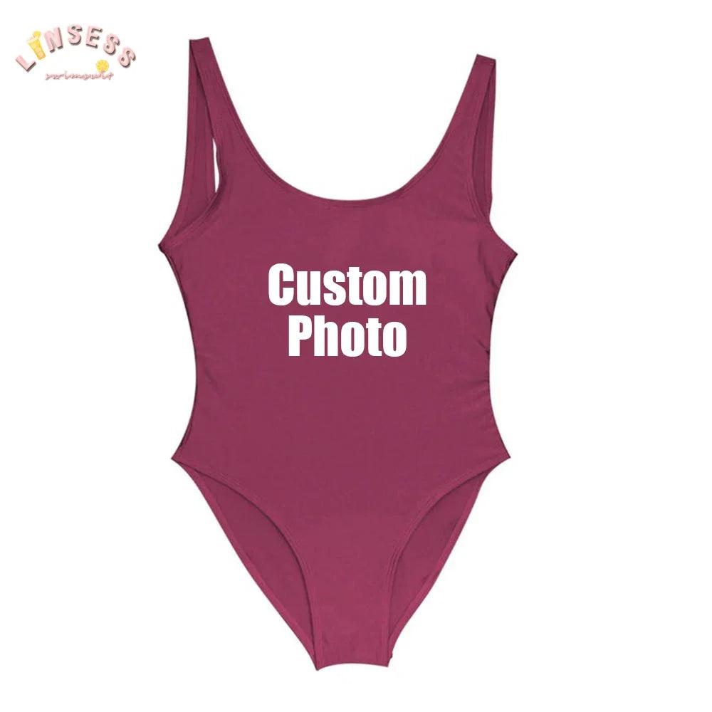 Custom Bride Swimsuit with Face Personalized Photo Brides Swimwear, Bachelorette Party Swimsuits,Birthday/Anniversary/