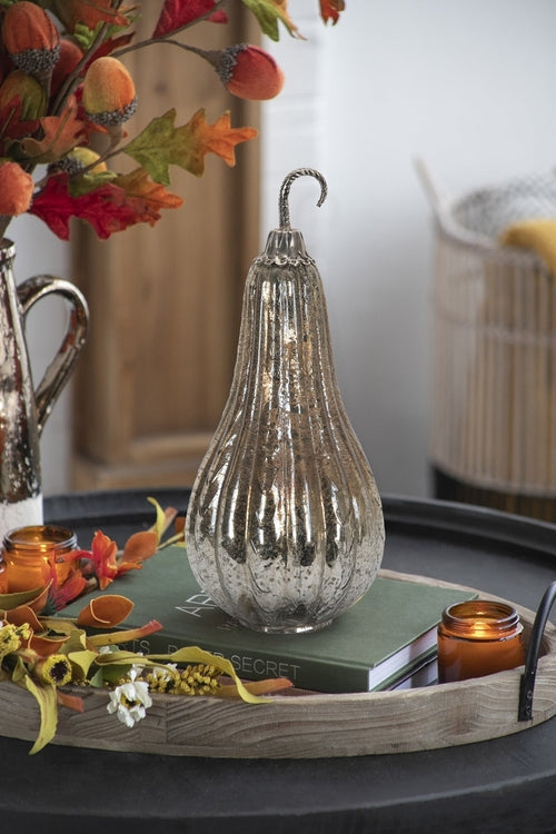 6.5x6.5x15' Foil Glass Lustre Mercury Gourd, Ornament Decor for