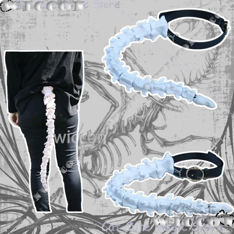 Anime Dragon Skull Tail Cosplay Furry Furrsuit 3D Polylactic Acid Bones Movable Joints Tail Halloween Christmas Party Comic Con