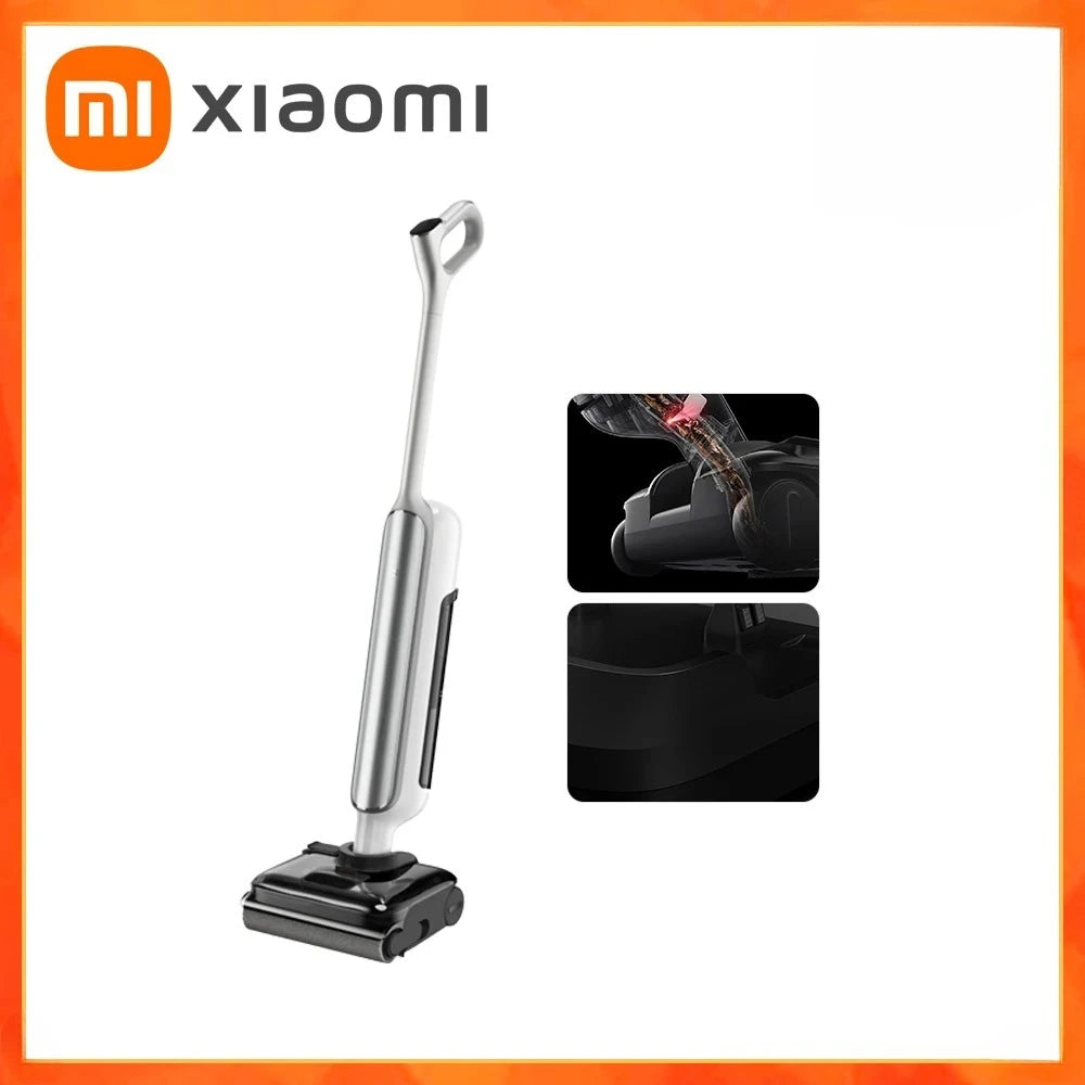 XIAOMI MIJIA Wireless Anti-tangle Floor Washer 4Pro Wet And Dry Vacuum Cleaner For Home Self Cleaning Crawler Roller Brush Mop