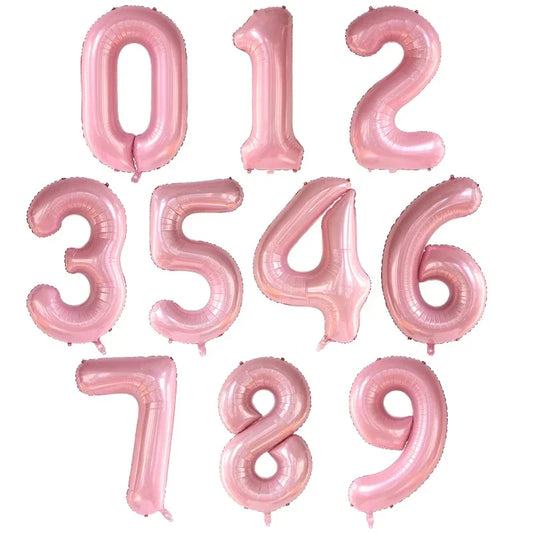 50pcs 40Inch Birthday Balloons Foil Helium Number Balloon 0-9 Birthday Wedding Party Decoration Baby Shower Figures Air Globos