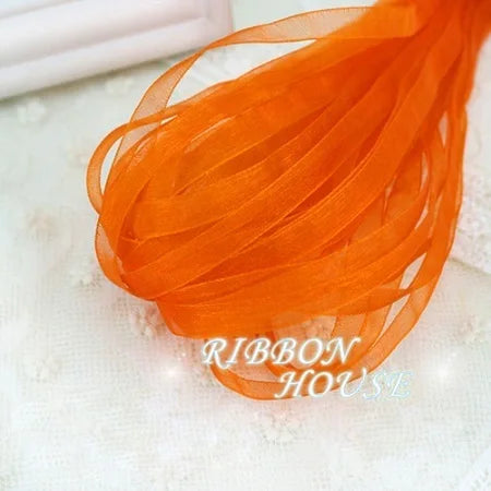 (40 meters/pack) 1/4''(6mm) Organza Ribbons Wholesale Gift Wedding Christmas Decoration Wrapping ribbons Handmade DIY